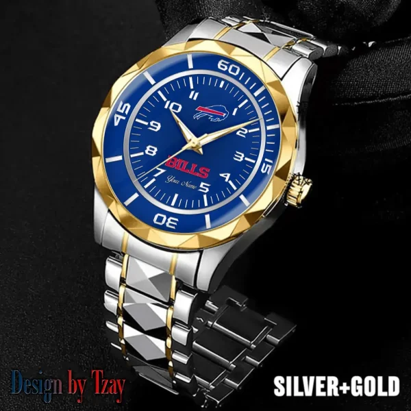 Buffalo Bills Men Watch Classic Business Calendar Week Stainless Steel Waterproof MTTDMW230 - Image 3