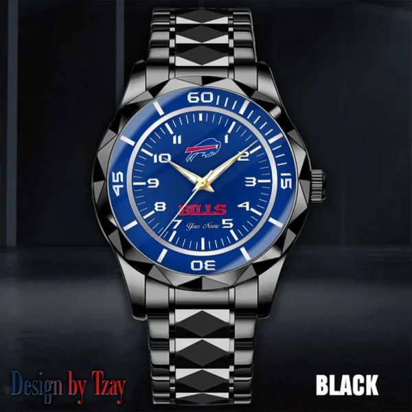 Buffalo Bills Men Watch Classic Business Calendar Week Stainless Steel Waterproof MTTDMW230 - Image 4