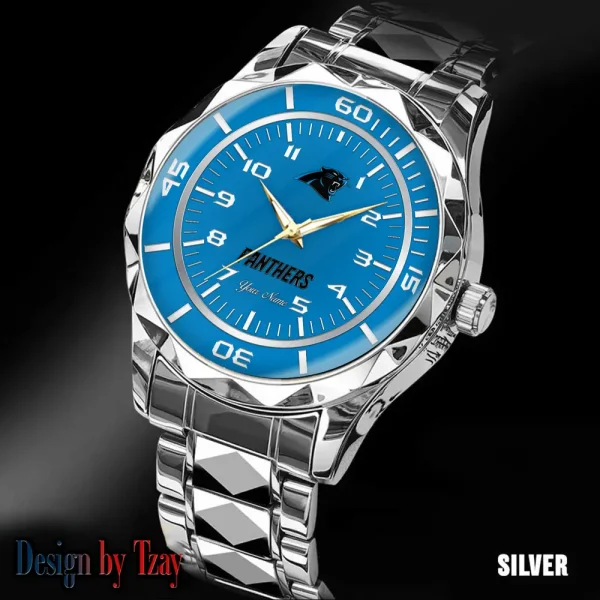 Carolina Panthers Men Watch Classic Business Calendar Week Stainless Steel Waterproof MTTDMW231