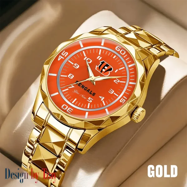 Cincinnati Bengals Men Watch Classic Business Calendar Week Stainless Steel Waterproof MTTDMW233 - Image 3
