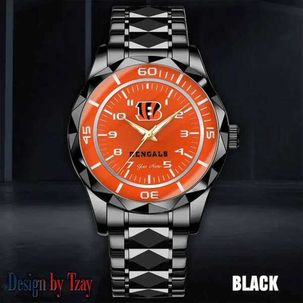 Cincinnati Bengals Men Watch Classic Business Calendar Week Stainless Steel Waterproof MTTDMW233 - Image 4