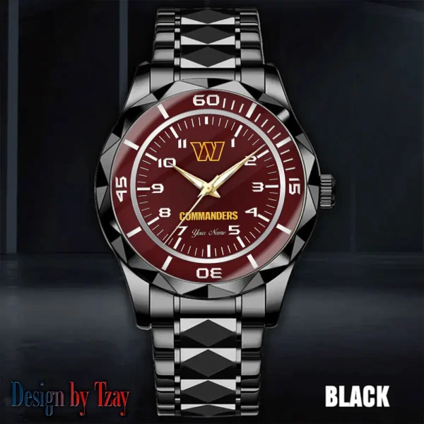 Washington Commanders Men Watch Classic Business Calendar Week Stainless Steel Waterproof MTTDMW234 - Image 4