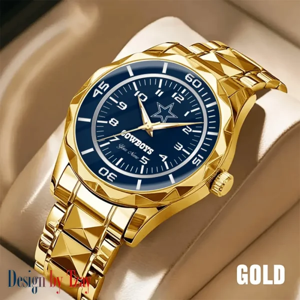Dallas Cowboys Men Watch Classic Business Calendar Week Stainless Steel Waterproof MTTDMW236 - Image 2