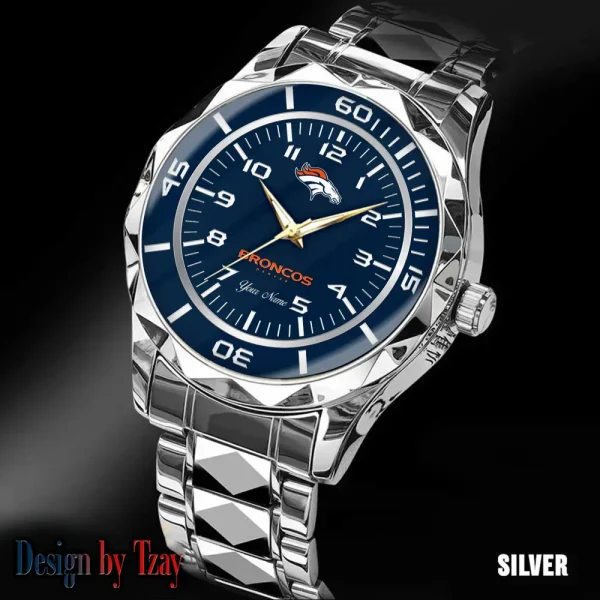 Denver Broncos Men Watch Classic Business Calendar Week Stainless Steel Waterproof MTTDMW237 - Image 4