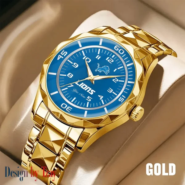 Detroit Lions Men Watch Classic Business Calendar Week Stainless Steel Waterproof MTTDMW238 - Image 3