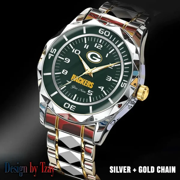 Green Bay Packers Men Watch Classic Business Calendar Week Stainless Steel Waterproof MTTDMW239 - Image 4