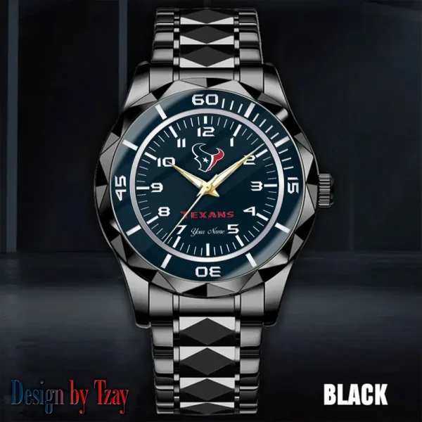 Houston Texans Men Watch Classic Business Calendar Week Stainless Steel Waterproof MTTDMW240 - Image 4