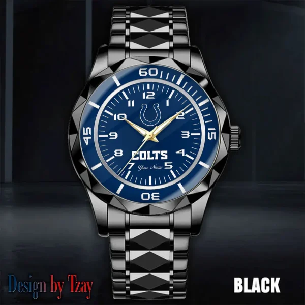 Indianapolis Colts Men Watch Classic Business Calendar Week Stainless Steel Waterproof MTTDMW241 - Image 2