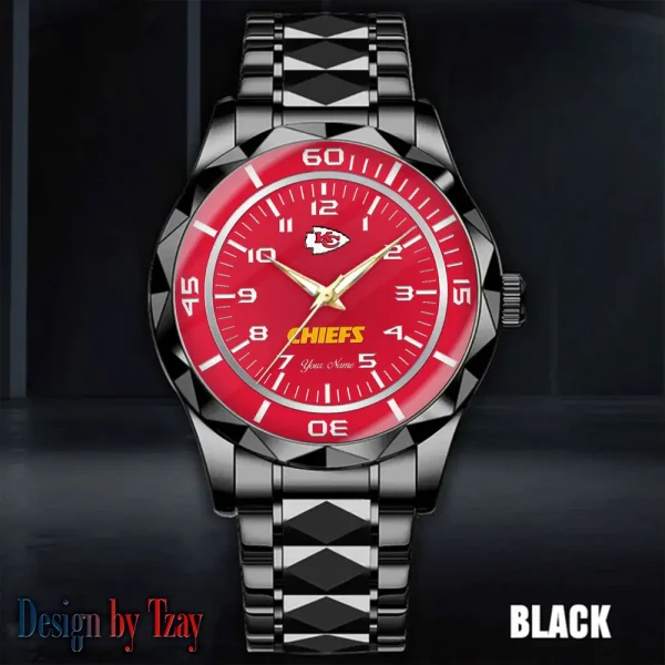 Kansas City Chiefs Men Watch Classic Business Calendar Week Stainless Steel Waterproof MTTDMW243 - Image 2