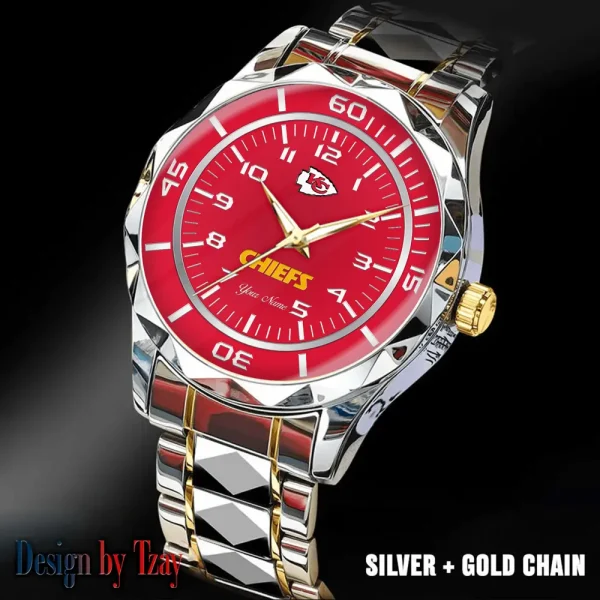 Kansas City Chiefs Men Watch Classic Business Calendar Week Stainless Steel Waterproof MTTDMW243 - Image 3