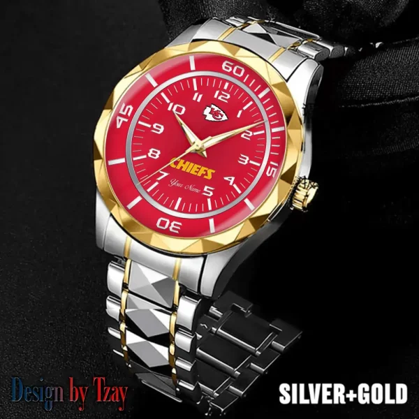 Kansas City Chiefs Men Watch Classic Business Calendar Week Stainless Steel Waterproof MTTDMW243 - Image 4
