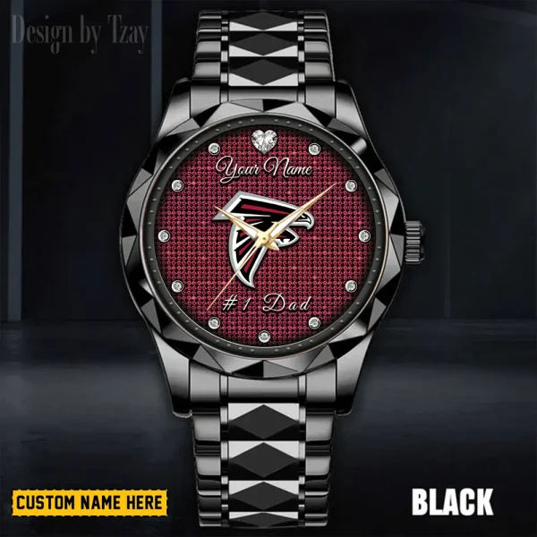 Atlanta Falcons #1 Dad Father's Day Gift Stainless Steel Fashion Business Watch ANZDMW196 - Image 3
