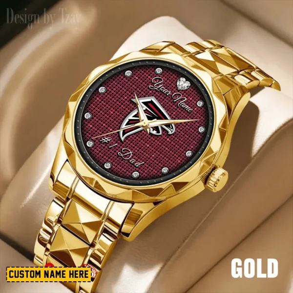 Atlanta Falcons #1 Dad Father's Day Gift Stainless Steel Fashion Business Watch ANZDMW196 - Image 4