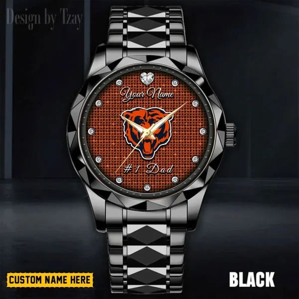 Chicago Bears #1 Dad Father's Day Gift Stainless Steel Fashion Business Watch ANZDMW200 - Image 4
