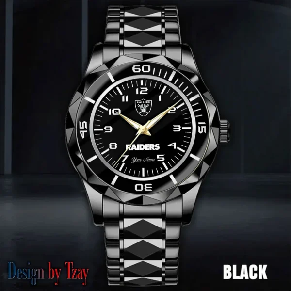 Las Vegas Raiders Men Watch Classic Business Calendar Week Stainless Steel Waterproof MTTDMW244 - Image 2