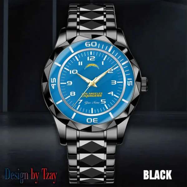 Los Angeles Chargers Men Watch Classic Business Calendar Week Stainless Steel Waterproof MTTDMW245 - Image 2