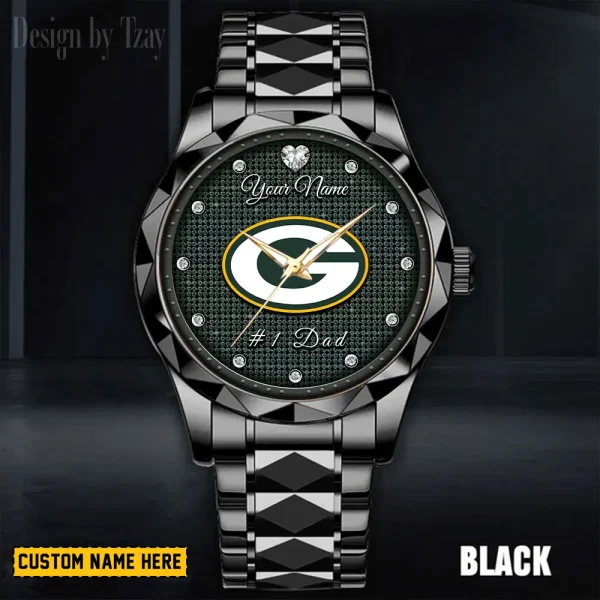 Green Bay Packers #1 Dad Father's Day Gift Stainless Steel Fashion Business Watch ANZDMW206 - Image 4