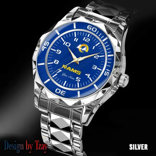Los Angeles Rams Men Watch Classic Business Calendar Week Stainless Steel Waterproof MTTDMW246
