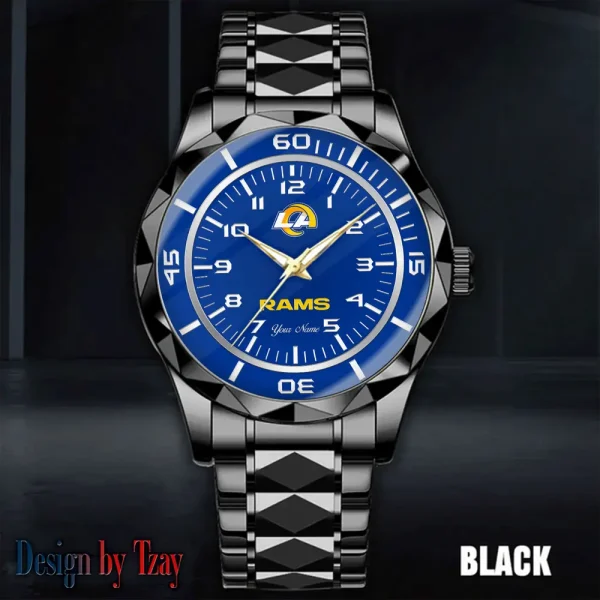 Los Angeles Rams Men Watch Classic Business Calendar Week Stainless Steel Waterproof MTTDMW246 - Image 2