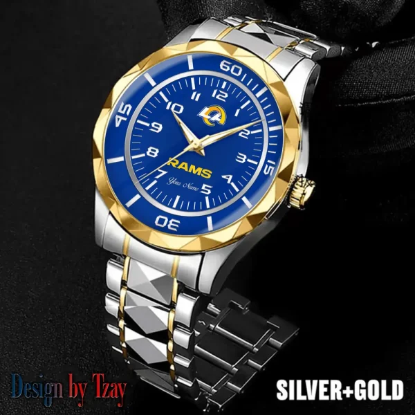 Los Angeles Rams Men Watch Classic Business Calendar Week Stainless Steel Waterproof MTTDMW246 - Image 5