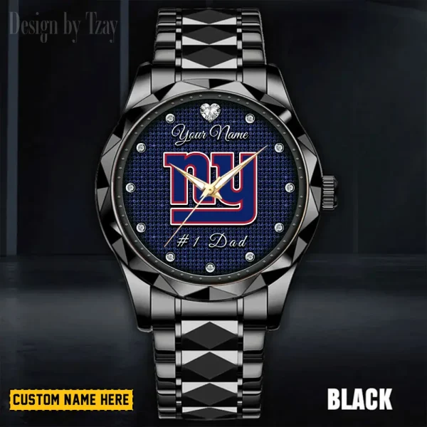 New York Giants #1 Dad Father's Day Gift Stainless Steel Fashion Business Watch ANZDMW218 - Image 3