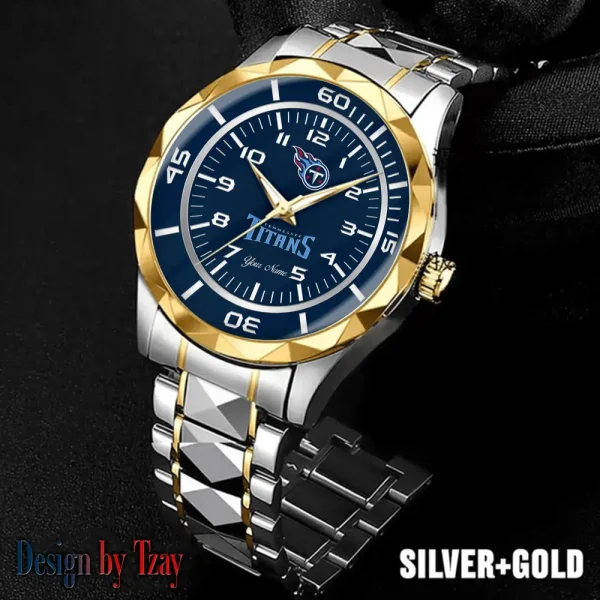 Tennessee Titans Men Watch Classic Business Calendar Week Stainless Steel Waterproof MTTDMW248 - Image 4