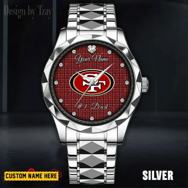San Francisco 49ers #1 Dad Father's Day Gift Stainless Steel Fashion Business Watch ANZDMW222 - Image 2