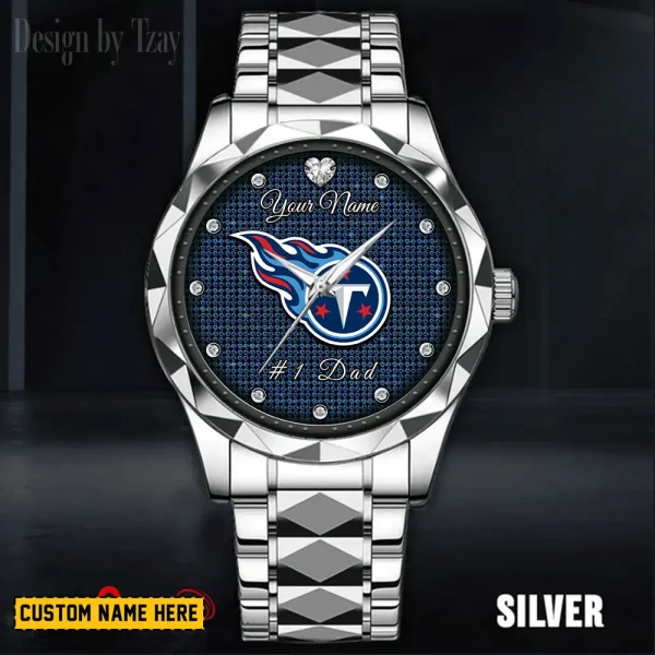 Tennessee Titans #1 Dad Father's Day Gift Stainless Steel Fashion Business Watch ANZDMW225 - Image 2