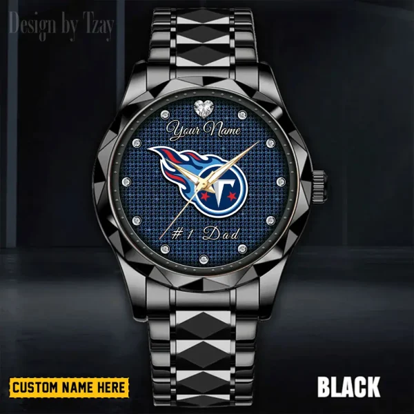 Tennessee Titans #1 Dad Father's Day Gift Stainless Steel Fashion Business Watch ANZDMW225 - Image 4