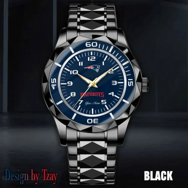 New England Patriots Men Watch Classic Business Calendar Week Stainless Steel Waterproof MTTDMW250 - Image 4