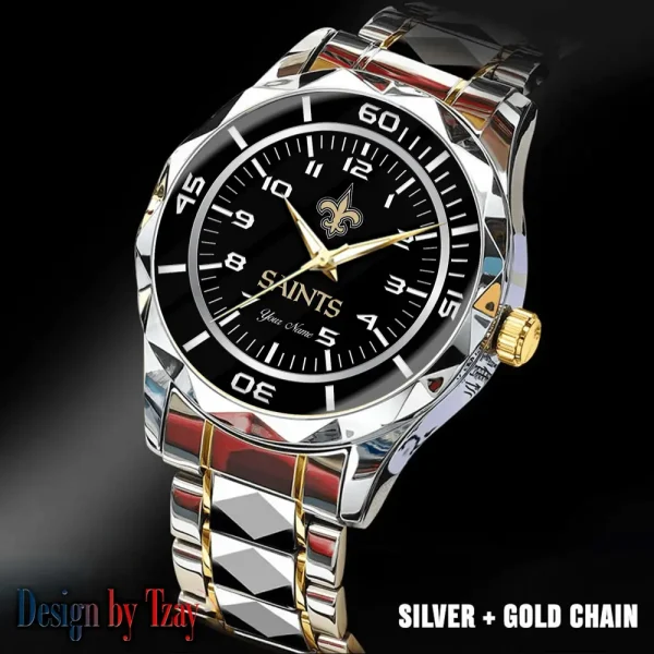 New Orleans Saints Men Watch Classic Business Calendar Week Stainless Steel Waterproof MTTDMW251 - Image 3