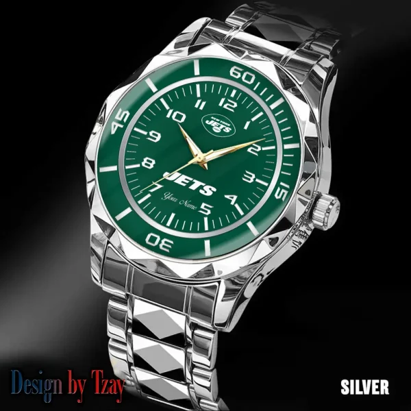 New York Jets Men Watch Classic Business Calendar Week Stainless Steel Waterproof MTTDMW252 - Image 2
