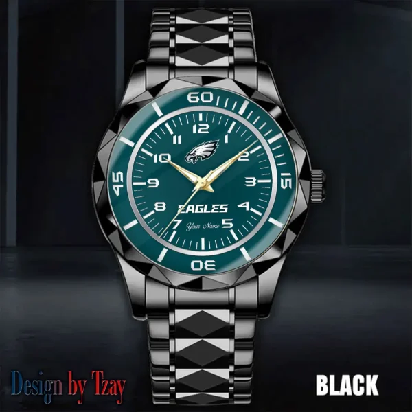 Philadelphia Eagles Men Watch Classic Business Calendar Week Stainless Steel Waterproof MTTDMW254 - Image 2