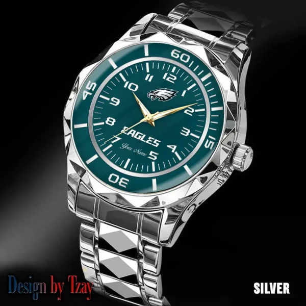 Philadelphia Eagles Men Watch Classic Business Calendar Week Stainless Steel Waterproof MTTDMW254 - Image 3
