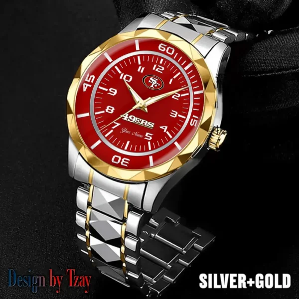 San Francisco 49ers Men Watch Classic Business Calendar Week Stainless Steel Waterproof MTTDMW256 - Image 2