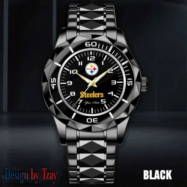 Pittsburgh Steelers Men Watch Classic Business Calendar Week Stainless Steel Waterproof MTTDMW257 - Image 3