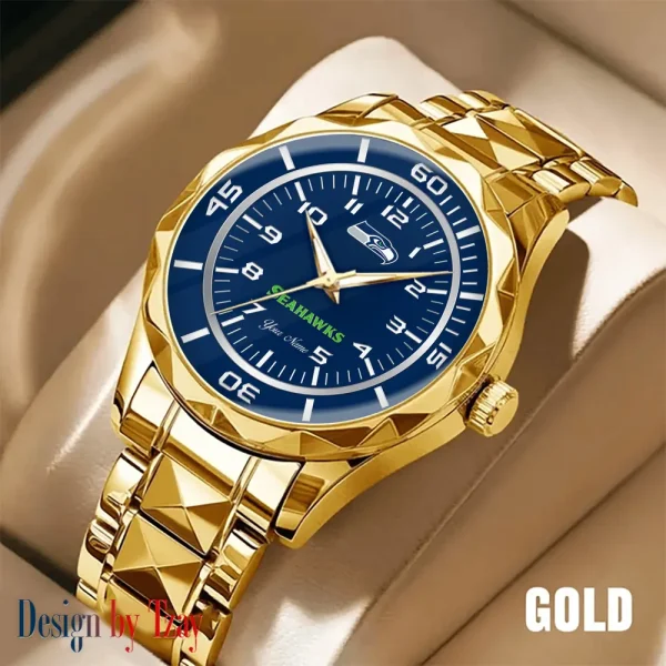 Seattle Seahawks Men Watch Classic Business Calendar Week Stainless Steel Waterproof MTTDMW258 - Image 4