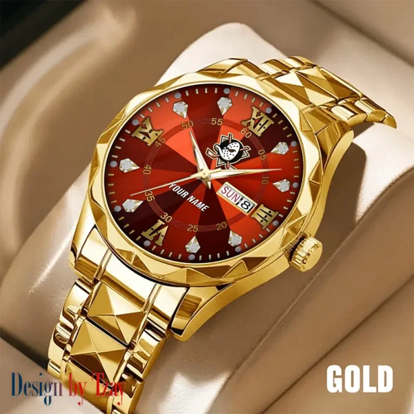 Anaheim Ducks NHL Men Watch Classic Business Calendar Week Stainless Steel Waterproof MTTDMW259 - Image 2
