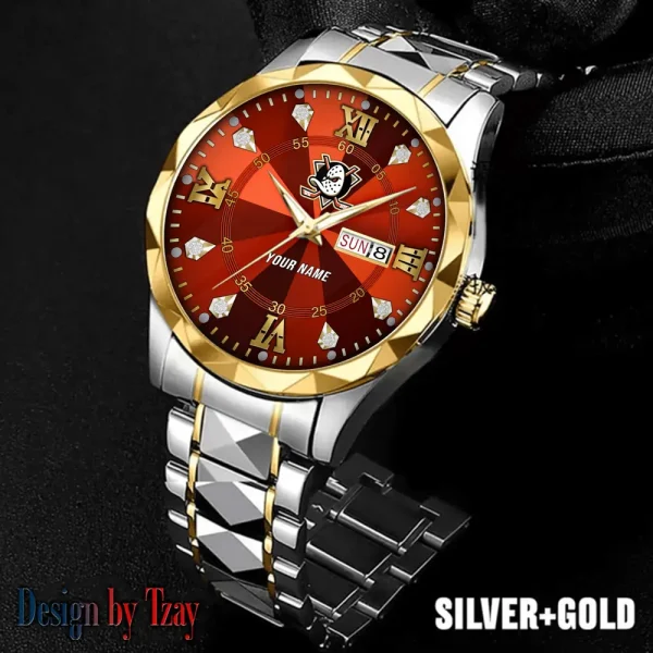 Anaheim Ducks NHL Men Watch Classic Business Calendar Week Stainless Steel Waterproof MTTDMW259