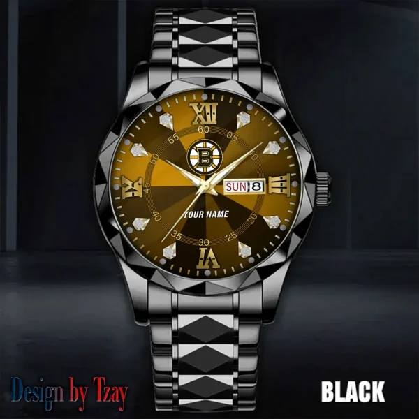 Boston Bruins NHL Men Watch Classic Business Calendar Week Stainless Steel Waterproof MTTDMW260 - Image 3