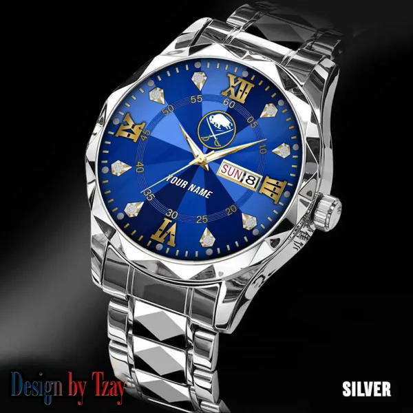 Buffalo Sabres NHL Men Watch Classic Business Calendar Week Stainless Steel Waterproof MTTDMW261 - Image 2