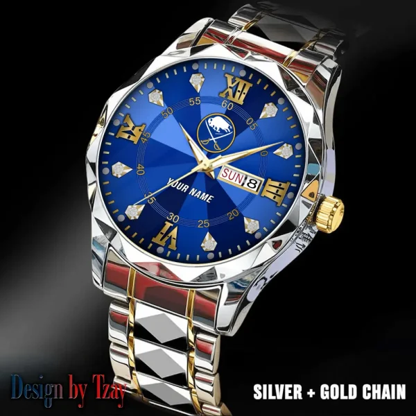 Buffalo Sabres NHL Men Watch Classic Business Calendar Week Stainless Steel Waterproof MTTDMW261 - Image 3