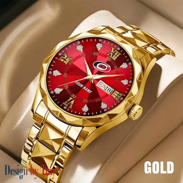 Carolina Hurricanes NHL Men Watch Classic Business Calendar Week Stainless Steel Waterproof MTTDMW263 - Image 3
