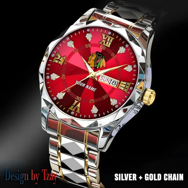 Chicago Blackhawks NHL Men Watch Classic Business Calendar Week Stainless Steel Waterproof MTTDMW264 - Image 3