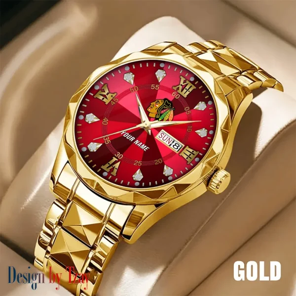 Chicago Blackhawks NHL Men Watch Classic Business Calendar Week Stainless Steel Waterproof MTTDMW264 - Image 4