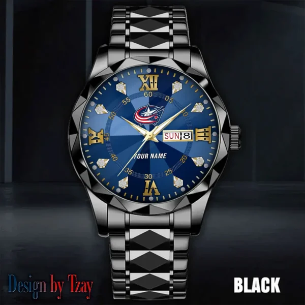 Columbus Blue Jackets NHL Men Watch Classic Business Calendar Week Stainless Steel Waterproof MTTDMW266 - Image 4