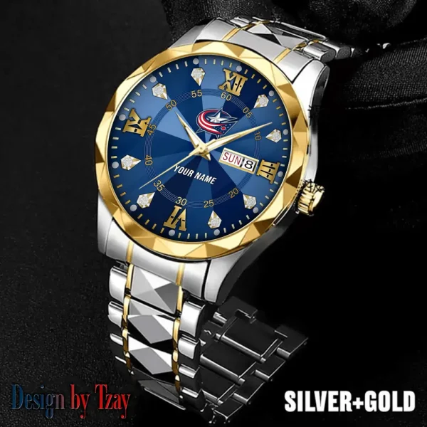 Columbus Blue Jackets NHL Men Watch Classic Business Calendar Week Stainless Steel Waterproof MTTDMW266