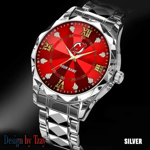 New Jersey Devils NHL Men Watch Classic Business Calendar Week Stainless Steel Waterproof MTTDMW275 - Image 5