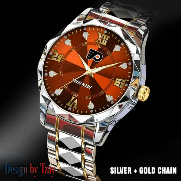 Philadelphia Flyers NHL Men Watch Classic Business Calendar Week Stainless Steel Waterproof MTTDMW279 - Image 5