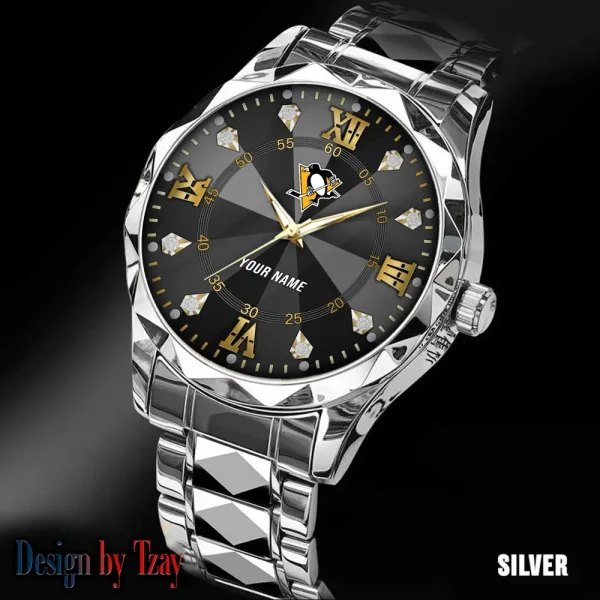 Pittsburgh Penguins NHL Men Watch Classic Business Calendar Week Stainless Steel Waterproof MTTDMW280 - Image 4